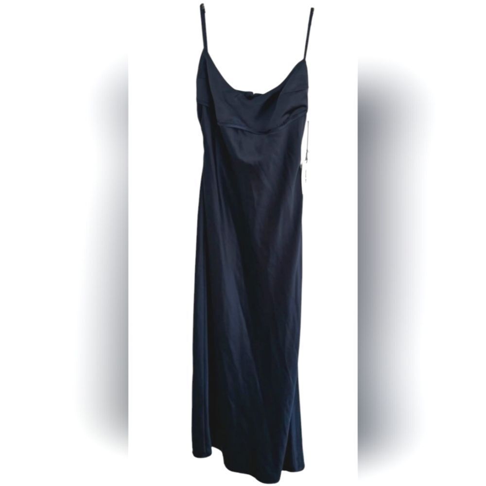 Jason Wu Royal Blue Midi Satin Slip Dress L Hoco Y2K Elegant Formal Holiday NWT